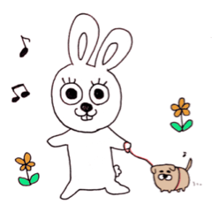 [LINEスタンプ] もげうさ時々ぶたいぬ