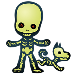 [LINEスタンプ] Baby skeleton / phee dek