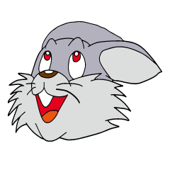 [LINEスタンプ] 幸せの銀ウサギの画像（メイン）
