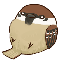 [LINEスタンプ] fat sparrow