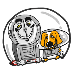 [LINEスタンプ] Rocket Astronaut man