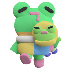 [LINEスタンプ] Mushbuh Froggy Couple Stickoid Pack