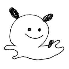 [LINEスタンプ] しろいいぬさん