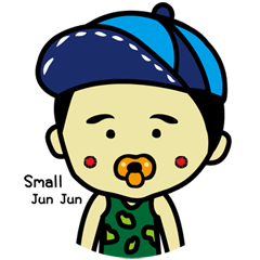 [LINEスタンプ] Bushy eyebrows Brat-Small Small Jun