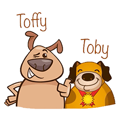 [LINEスタンプ] "Toffy ＆ Toby" The Dogs