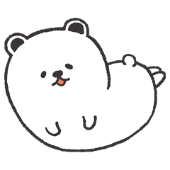 [LINEスタンプ] Dough polar bear ＆ penguin