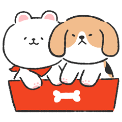 [LINEスタンプ] Beagle＆Pomeranian