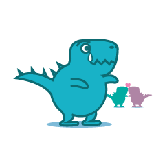 [LINEスタンプ] Simple Love from cute tyrex