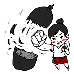 [LINEスタンプ] Angry Boxing Girl [ TH ]
