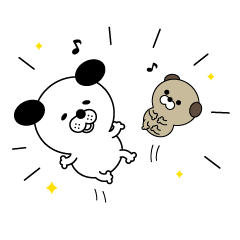 [LINEスタンプ] 白くてまるいわんこ