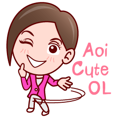 [LINEスタンプ] Aoi Wan Cute Sales Agent
