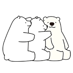 [LINEスタンプ] もふもふチビくま