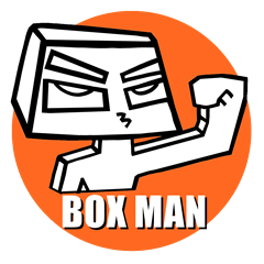 [LINEスタンプ] SUPER HERO BOX MANの画像（メイン）
