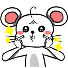 [LINEスタンプ] 白いマウス.チ(Japen Only)
