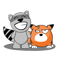 [LINEスタンプ] MR.BUDDY: Racoon ＆ Fox