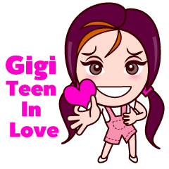 [LINEスタンプ] Gigi Teen In Love