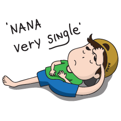 [LINEスタンプ] NANA very single. (english version)