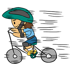 [LINEスタンプ] Ride (bicycle) for WHAT？