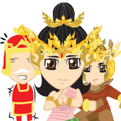 [LINEスタンプ] Lai Kanok Cartoon thai V.2