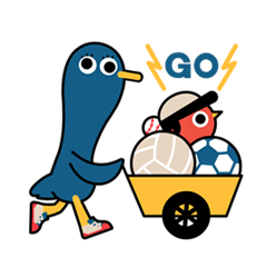 [LINEスタンプ] Birdie friends of happy athletic club！