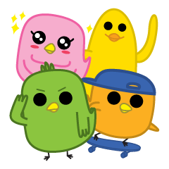 [LINEスタンプ] Colorful Chickens