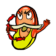[LINEスタンプ] Life of sausage uncle -2