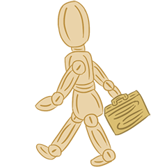 [LINEスタンプ] Daily Life of Wooden Man Models