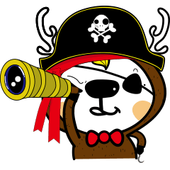 [LINEスタンプ] Pirate  Johnny Luke