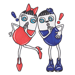 [LINEスタンプ] Mr. and Ms. Capsules (Eng.Ver.)
