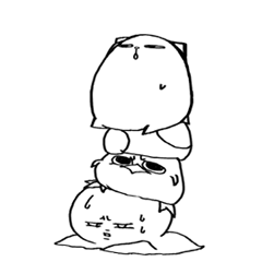 [LINEスタンプ] なぞのいきもの家族