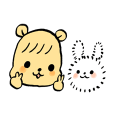 [LINEスタンプ] 前髪くまちゃん