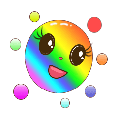 [LINEスタンプ] Colorful bubble