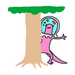 [LINEスタンプ] ウラギリちゃん(金魚トカゲ)