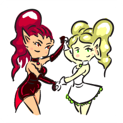 [LINEスタンプ] Elf Sister