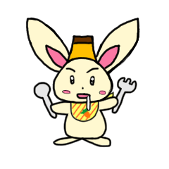 [LINEスタンプ] Pudding Pudding rabbit