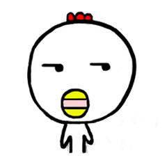 [LINEスタンプ] Loogchin stupid chick