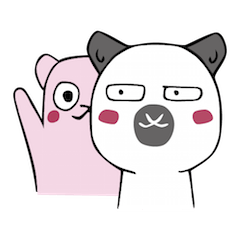 [LINEスタンプ] Black Sheep and Pink Monster