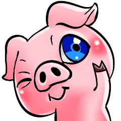 [LINEスタンプ] Piggy fold