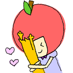 [LINEスタンプ] フリーダムりんご