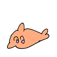 [LINEスタンプ] オレンジいるかちゃん
