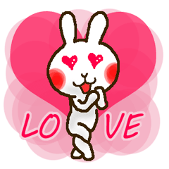 [LINEスタンプ] Shy Bunny