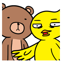 [LINEスタンプ] Bear ＆ Duck, the architecture student