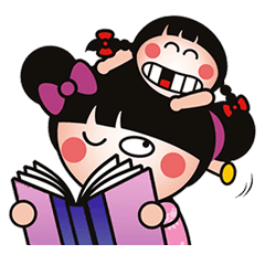[LINEスタンプ] Younger sister of QQ is very naughty！