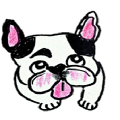 [LINEスタンプ] フレブル★まゆげ犬どん②
