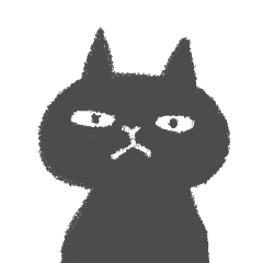 [LINEスタンプ] 黒猫の猫田さん よく使う動作編