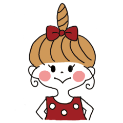 [LINEスタンプ] 赤りぼんちゃん