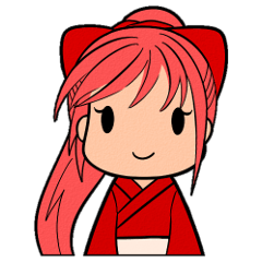 [LINEスタンプ] 赤い髪の女の子スタンプ