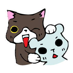 [LINEスタンプ] PolarBear＆BlackCat