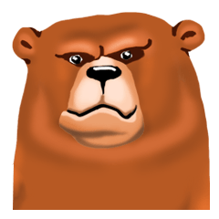 [LINEスタンプ] Stinky face bear