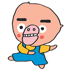 [LINEスタンプ] crazy pigg